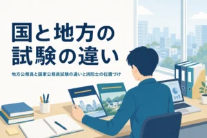 国家公務員試験と地方公務員の試験の違いを解説する記事のアイキャッチ
