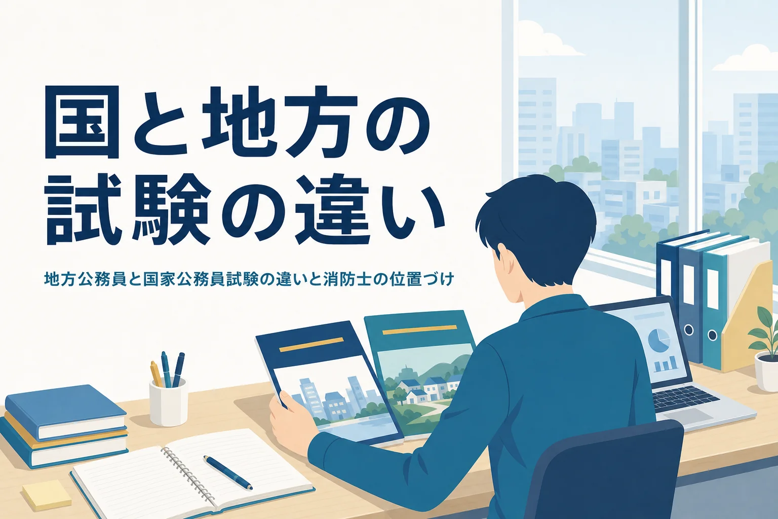 国家公務員試験と地方公務員の試験の違いを解説する記事のアイキャッチ