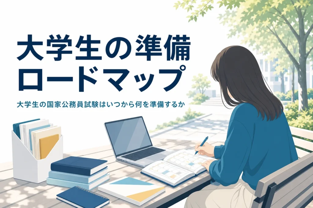 大学生が国家公務員試験をいつから準備するかを解説する記事のアイキャッチ