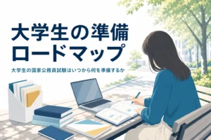 大学生が国家公務員試験をいつから準備するかを解説する記事のアイキャッチ