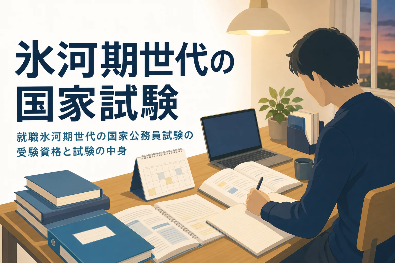 就職氷河期世代の国家公務員試験の受験資格と試験の中身を解説する記事のアイキャッチ