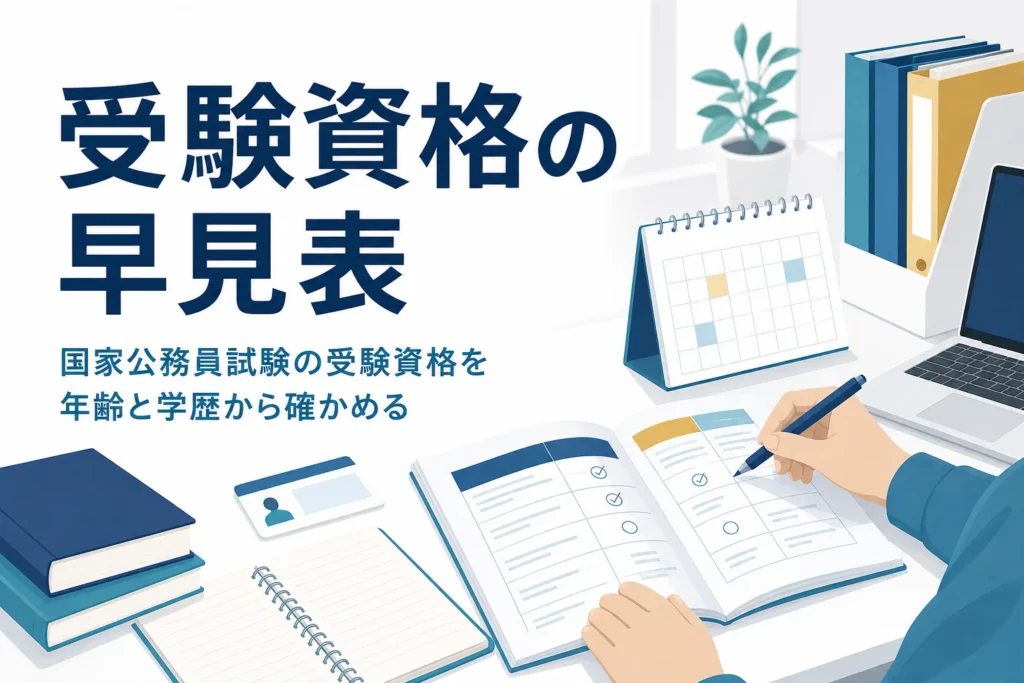 国家公務員試験の受験資格を年齢と学歴から確かめる記事のアイキャッチ