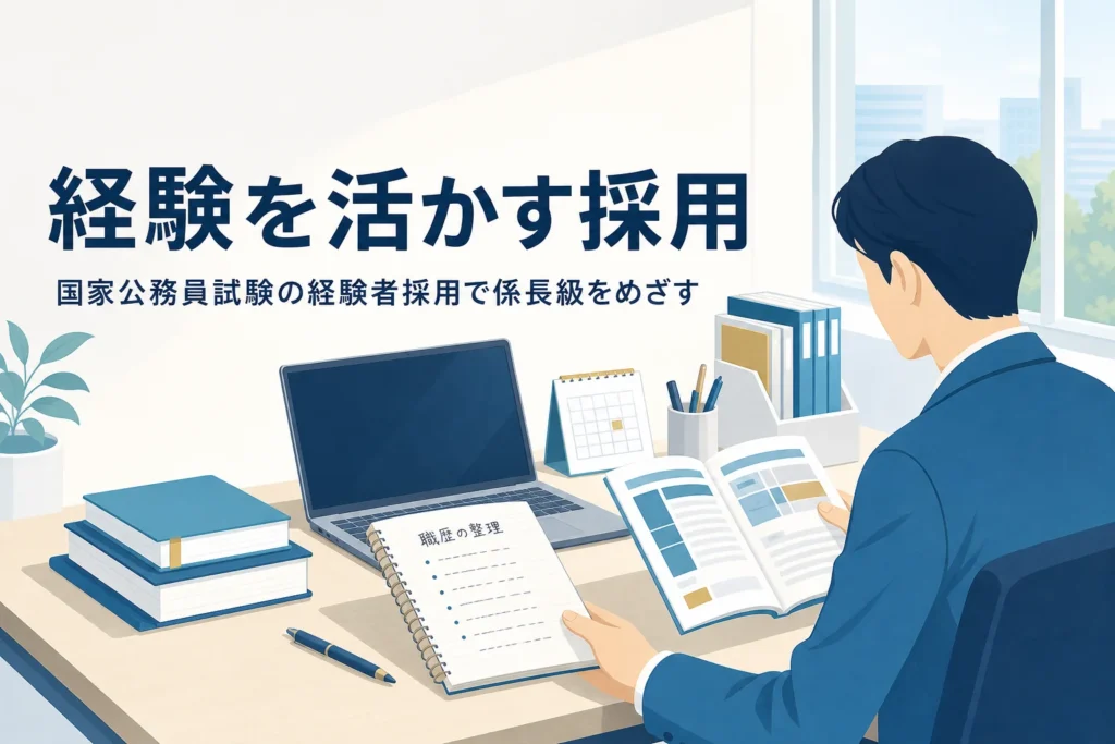 国家公務員試験の経験者採用の受験資格と試験の中身を解説する記事のアイキャッチ