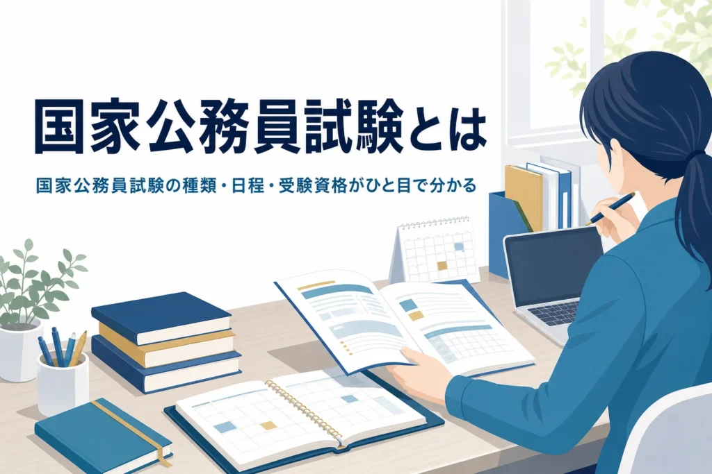 国家公務員試験の種類・日程・受験資格を解説する記事のアイキャッチ