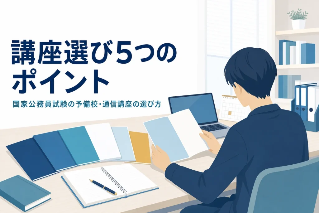 国家公務員試験の予備校・通信講座の選び方を解説する記事のアイキャッチ