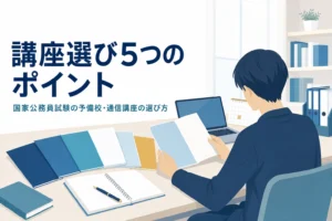 国家公務員試験の予備校・通信講座の選び方を解説する記事のアイキャッチ