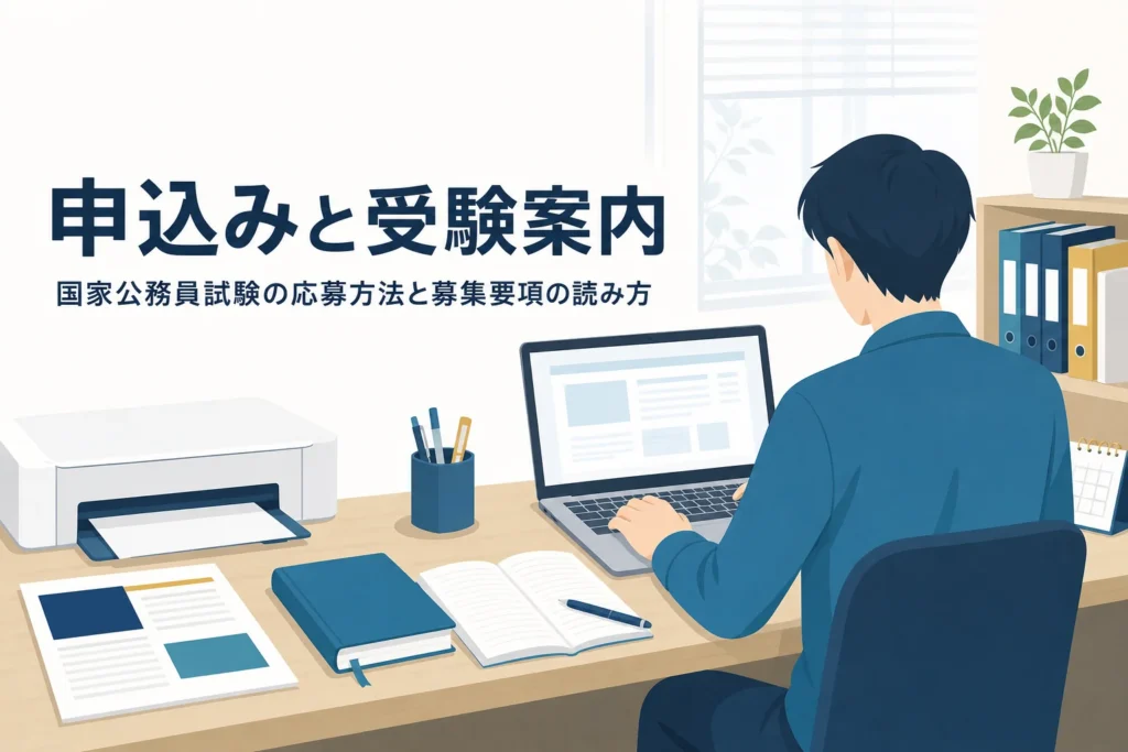 国家公務員試験の応募方法と受験案内の読み方を解説する記事のアイキャッチ