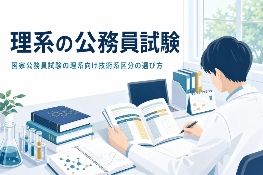 理系の人が受ける国家公務員試験の技術系区分の選び方を解説する記事のアイキャッチ