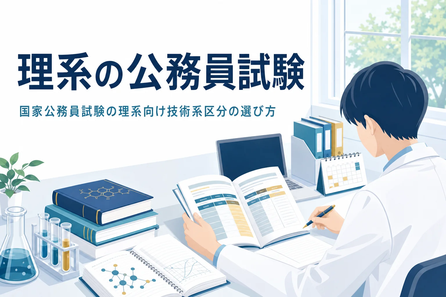 理系の人が受ける国家公務員試験の技術系区分の選び方を解説する記事のアイキャッチ