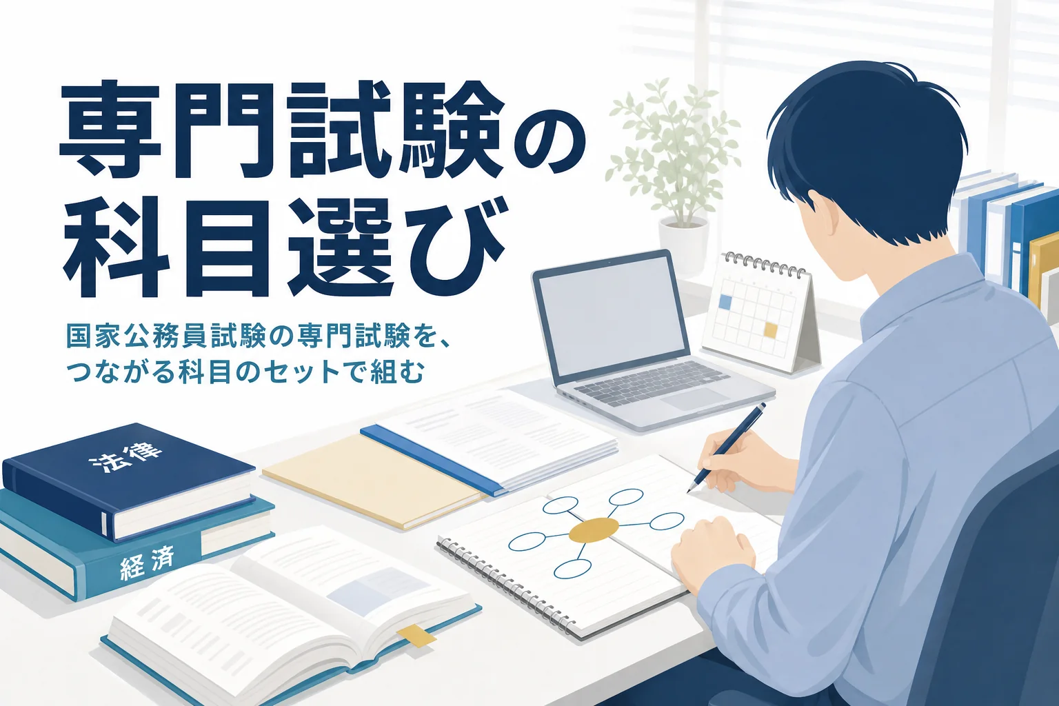 国家公務員試験の専門試験の科目選びと対策を解説する記事のアイキャッチ