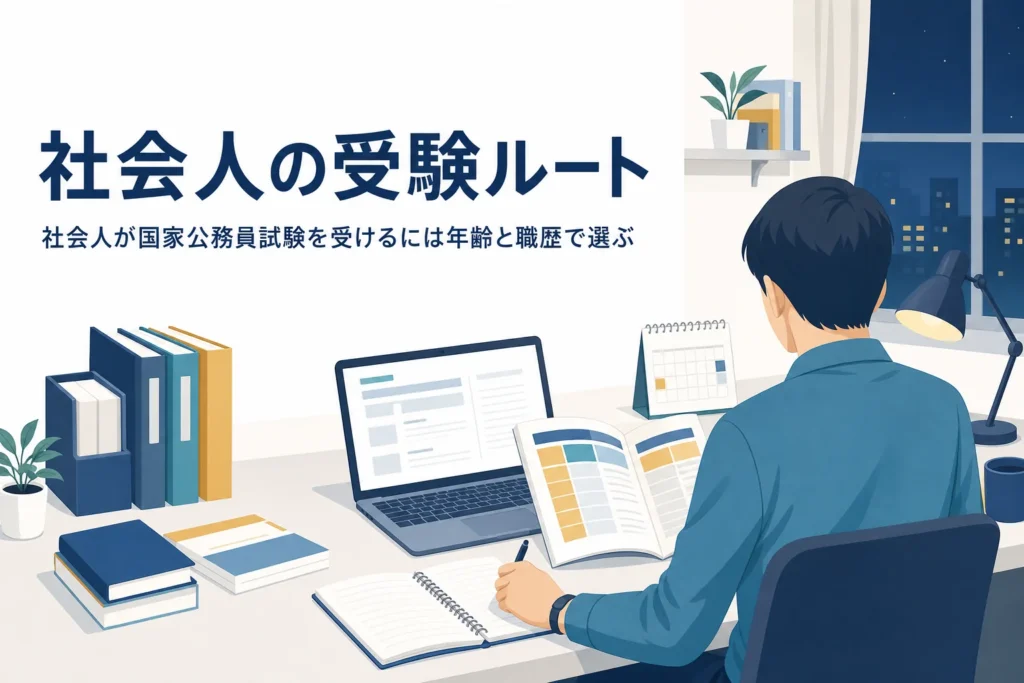 社会人が国家公務員試験を受ける道と試験の選び方を解説する記事のアイキャッチ
