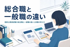 国家公務員試験の総合職と一般職の違いと併願の考え方を解説する記事のアイキャッチ